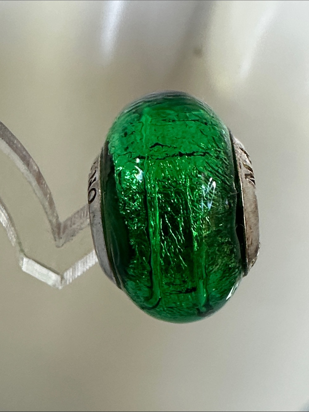 Pandora italy Green Murano Glass Charm